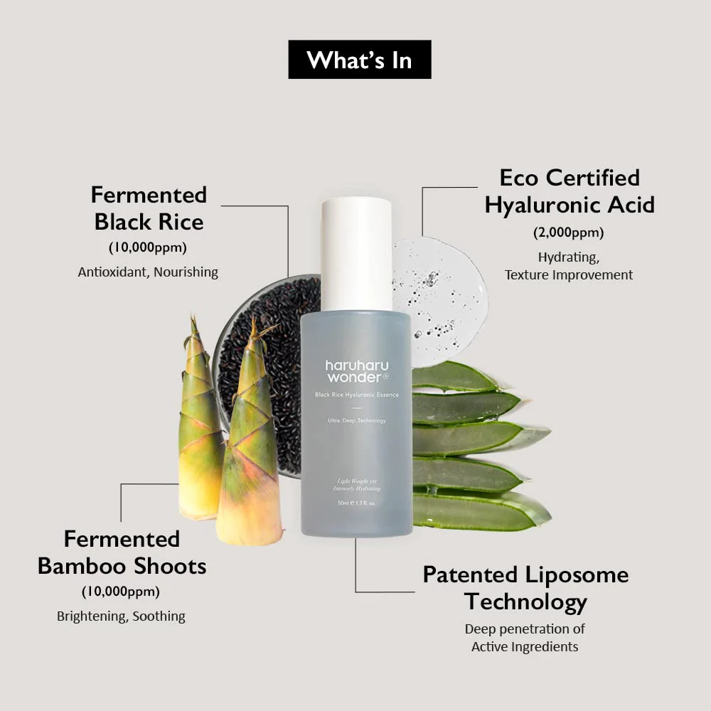 Haruharu Wonder Black Rice Hyaluronic Essence 50ml - Image 2