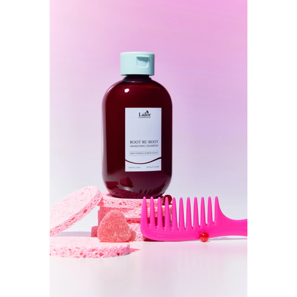 Lador Root Re-Boot Awakening Shampoo Red Ginseng & Beer Yeast 300ml - Image 2